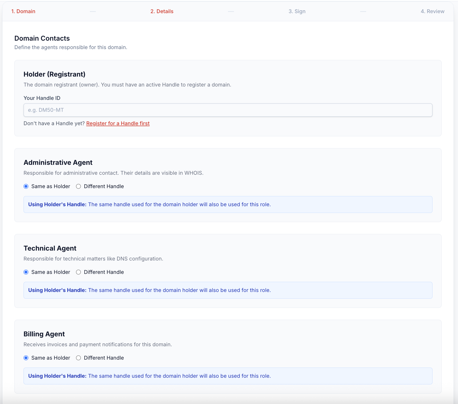 Registration Details